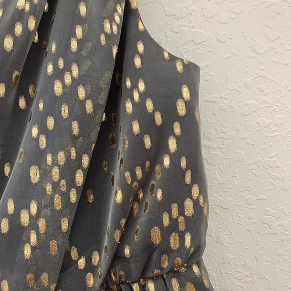 BCBG Pewter and Gold Cocktail Dress - Picture 5 of 11